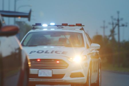 A police officer pulling someone over